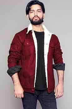 Buy Shopper52 Men's Woolen Fur Winter Denim Jacket - Stylish Full